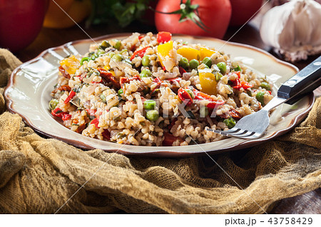 Bulgur salad with vegetables 43758429