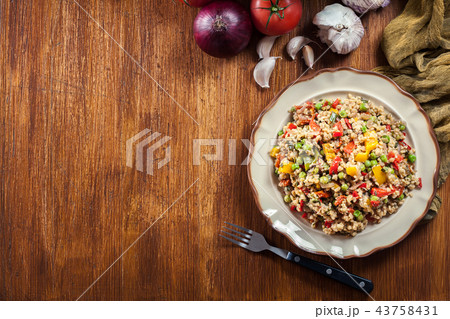 Bulgur salad with vegetables 43758431