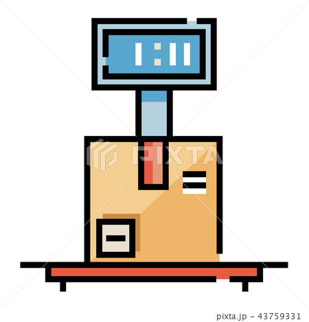 Weigh package LineColor illustration 43759331