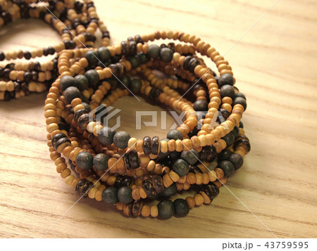 木製ビーズ　アクセサリー 43759595