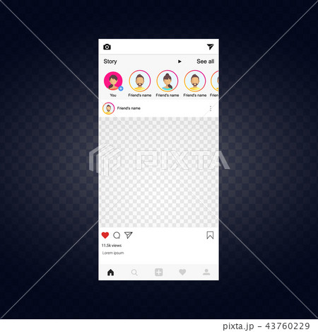 Social network. Photo frame vector illustration. Social network. Photo frame vector illustration. 43760229