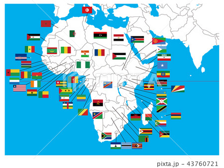 世界の国旗 アフリカ のイラスト素材