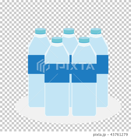 複数のペットボトルのイラストのイラスト素材
