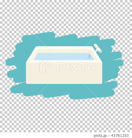 浴槽に水を溜めるイラスト 43761283