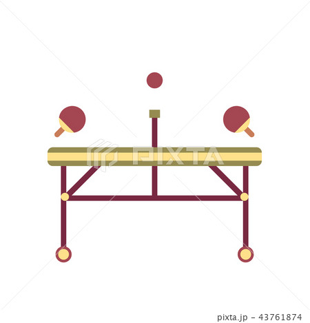 Table Tennis Flat Icon 43761874