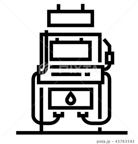 Gas station Line illustration 43763593