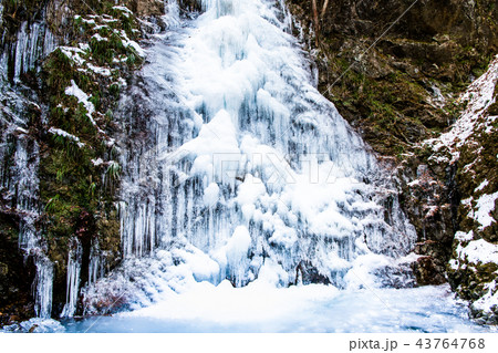 東京檜原村 払沢の滝 全面結氷 43764768