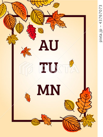 Autumn Sale Background with Falling Autumn Leaves. 43767073