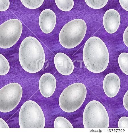 Speckled eggs watercolor seamless pattern Speckled eggs watercolor seamless pattern 43767709