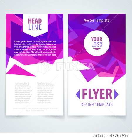 Flyer template with triangle pattern 43767957