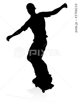 Skater Skateboarder Silhouette 43768210