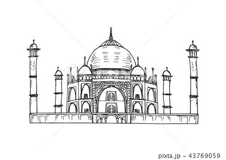 Taj Mahal illustration 43769059
