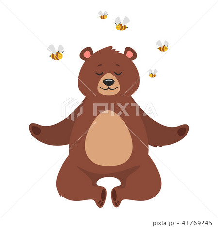 cartoon brown grizzly bear 43769245