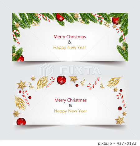 Christmas and Happy New Year Vector Background. 43770132