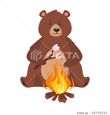 cartoon brown grizzly bear 43770233