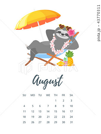 August 2019 year calendar page August 2019 year calendar page 43770311