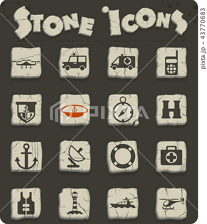 coastguard icon set 43770683