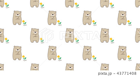 bear seamless pattern vector polar bear flower bear seamless pattern vector polar bear flower 43771408