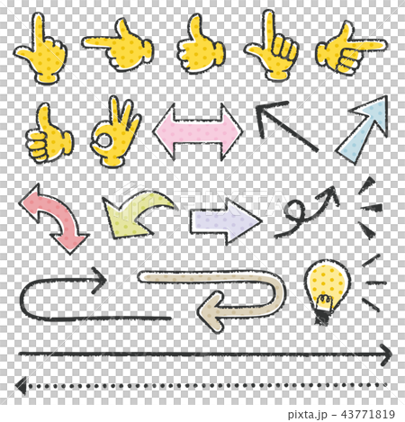 サイン　矢印　アイコン 43771819