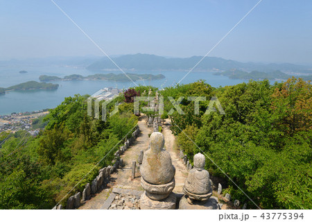 因島 白滝山の五百羅漢と瀬戸内海の眺望(広島県尾道市) 43775394