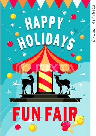Carousel fun fair Carousel fun fair 43776313