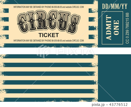 retro circus ticket 43776512