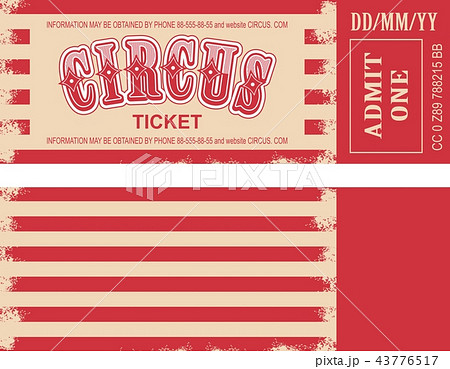 retro circus ticket 43776517
