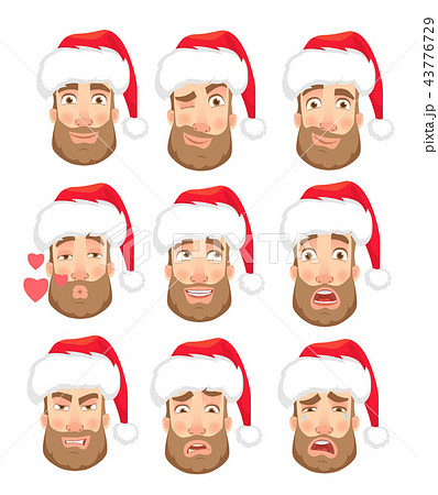 head of man in hat set 43776729