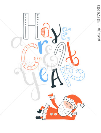 Christmas and New Year greeting card Christmas and New Year greeting card 43776905