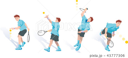 テニス　サーブ 43777306