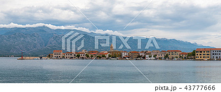 Traditional old village Vinjerac, Croatia, Velebit mountains and Paklenica national park in 43777666