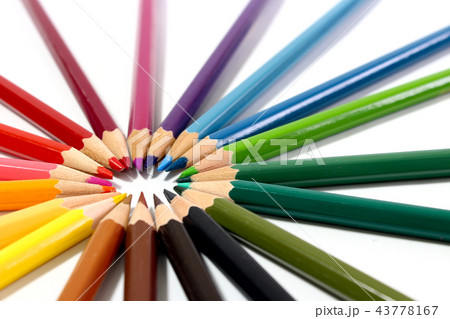 Multi colored pencils Multi colored pencils 43778167
