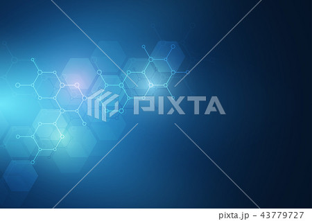 Abstract molecular structure and chemical elements. Medical, science and digital technology concept Abstract molecular structure and chemical elements. Medical, science and digital technology concept 43779727
