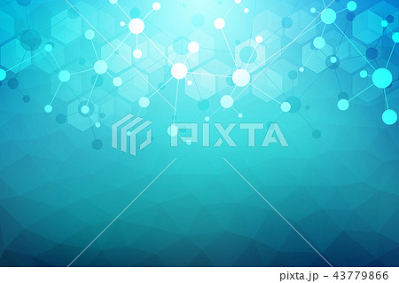 Molecular structure background and communication. Abstract background from molecule DNA. Medical 43779866