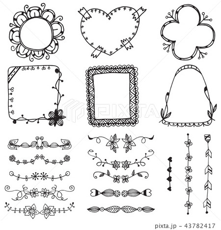 Ornamental lines and stripes doodle vector 43782417