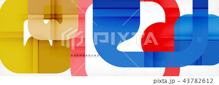 Square geometric background, multicolored template for business or technology presentation or web 43782612