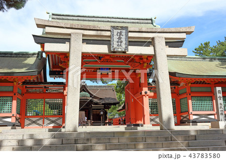 住吉大社の角鳥居（大阪市) 43783580