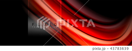 Fluid colors abstract background colorful poster, twisted liquid design on black, colorful marble or 43783639