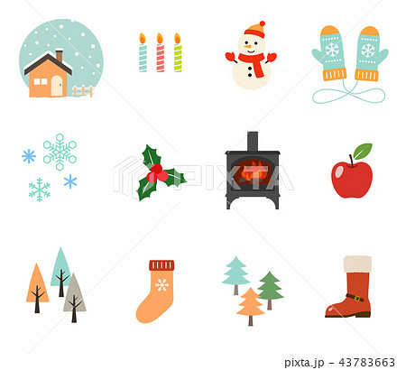 冬のアイコンイラスト セット 43783663