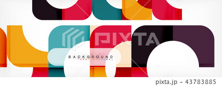 Color square shapes, geometric modern abstract background 43783885