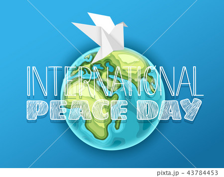 Happy international peace day vector card Happy international peace day vector card 43784453