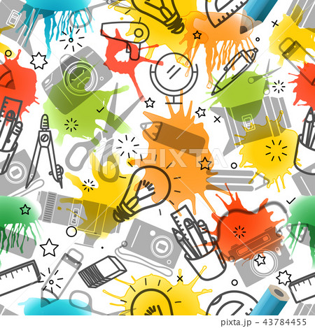 Creative seamless pattern. Vector art background 43784455