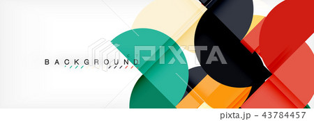 Semi circle abstract background, modern geometric pattern design. Business or technology 43784457