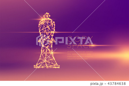 Chess Bishop wireframe polygon futuristic bokeh Chess Bishop wireframe polygon futuristic bokeh 43784638