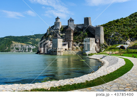 Golubac fortress on Danube river in Serbia 43785400