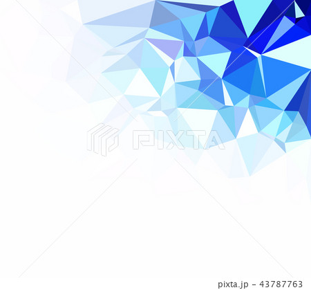 Blue Polygonal Mosaic Background  43787763