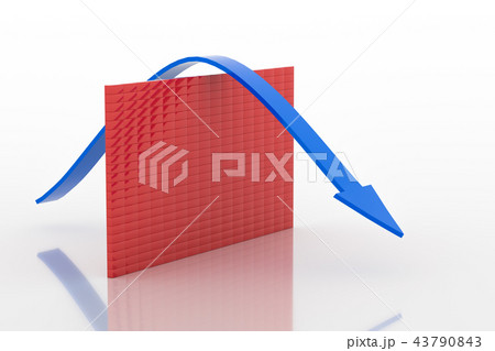 壁を乗り越えるコンセプトイメージのイラスト素材