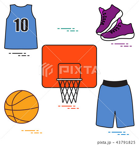 Sports Uniform And Equipment For Basketballのイラスト素材