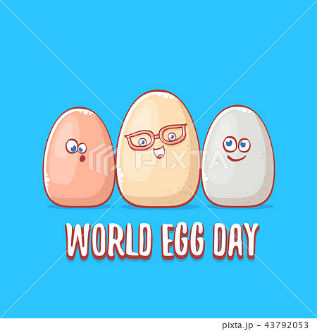 world egg day concept funny illustration with cute white egg cartoon kawaii character isolated on world egg day concept funny illustration with cute white egg cartoon kawaii character isolated on 43792053