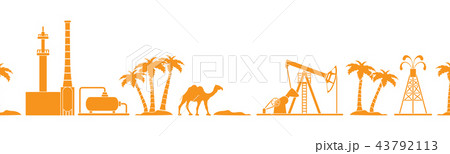 Oil industry vector seamless pattern 43792113
